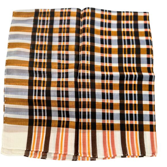 Yves Saint Laurent Copper Vintage Handkerchief / Pocket Square / Small Scarf 18" - Picture 3 of 9